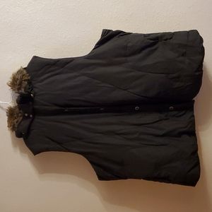 Women's Plus Weather Solutions Down Filled Puffer Vest with Faux Fur Collar 4X
